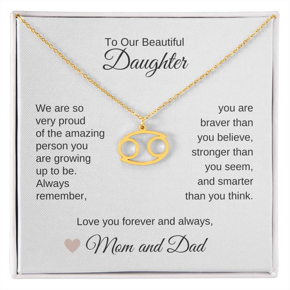 Daughter Necklace Present for Daughter Gifts for Daughter From Parents - MKT Custom Jewelry