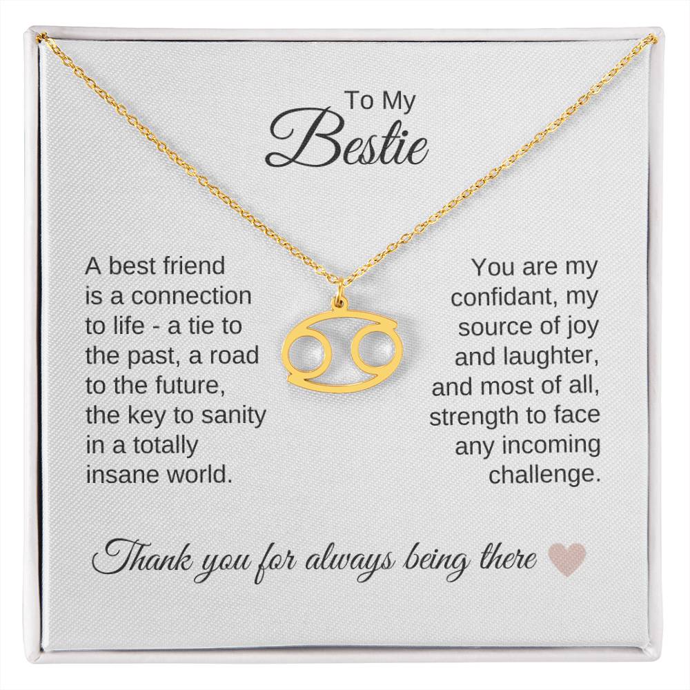 Best BFF Presents Friends are the Best Gifts Zodiac Sign Necklace - MKT Custom Jewelry