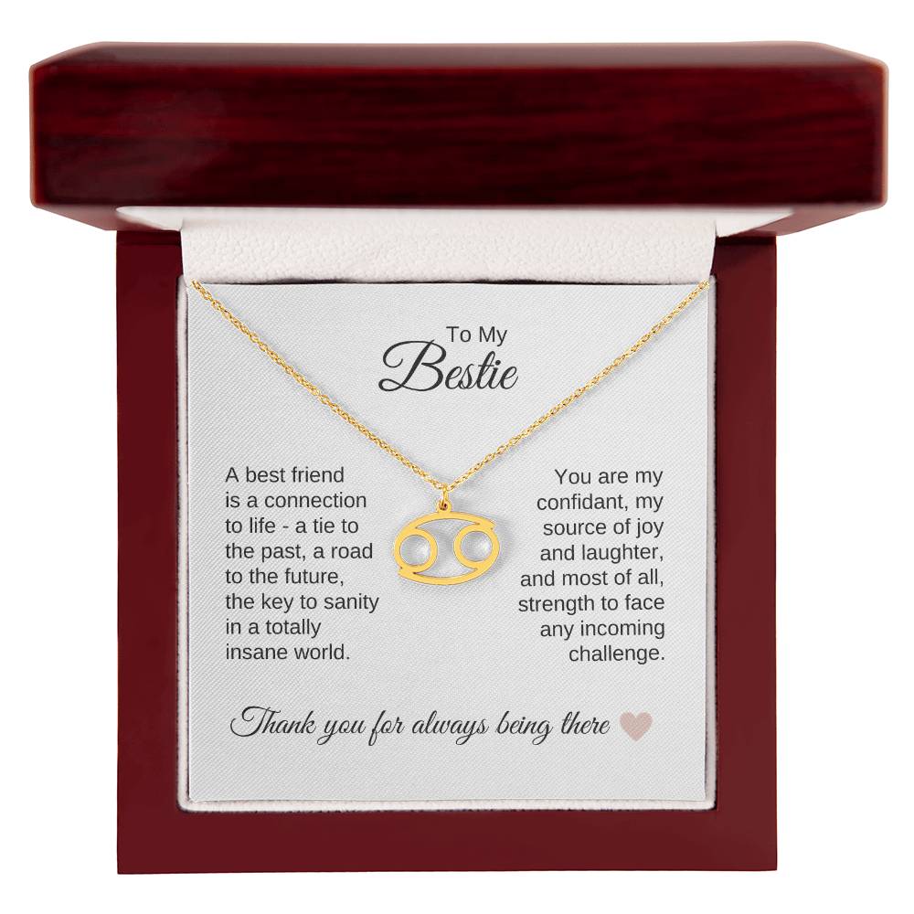 Best BFF Presents Friends are the Best Gifts Zodiac Sign Necklace - MKT Custom Jewelry