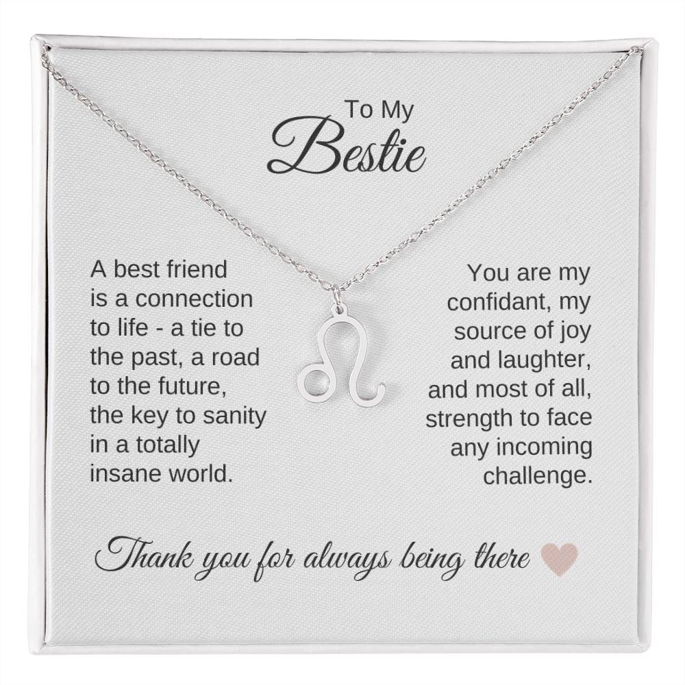 Best BFF Presents Friends are the Best Gifts Zodiac Sign Necklace - MKT Custom Jewelry
