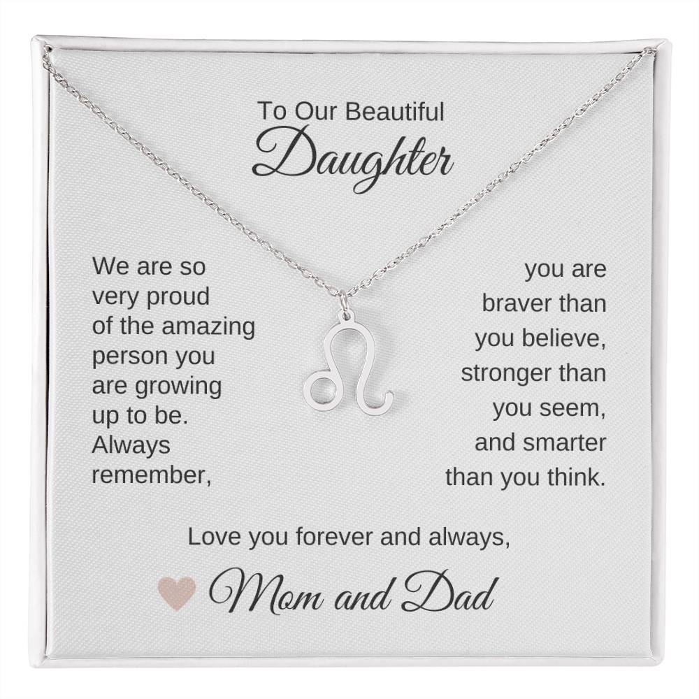 Daughter Necklace Present for Daughter Gifts for Daughter From Parents - MKT Custom Jewelry