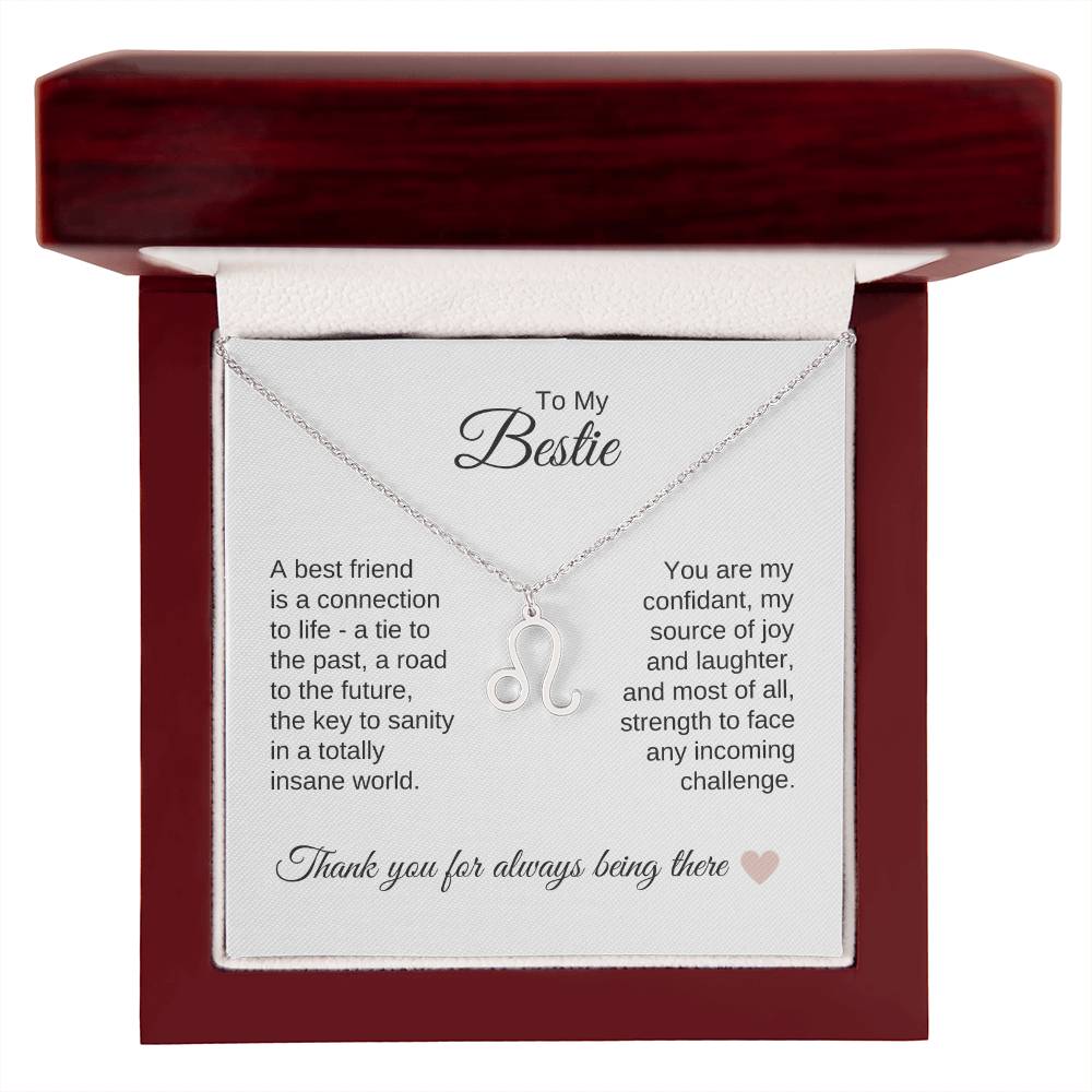 Best BFF Presents Friends are the Best Gifts Zodiac Sign Necklace - MKT Custom Jewelry