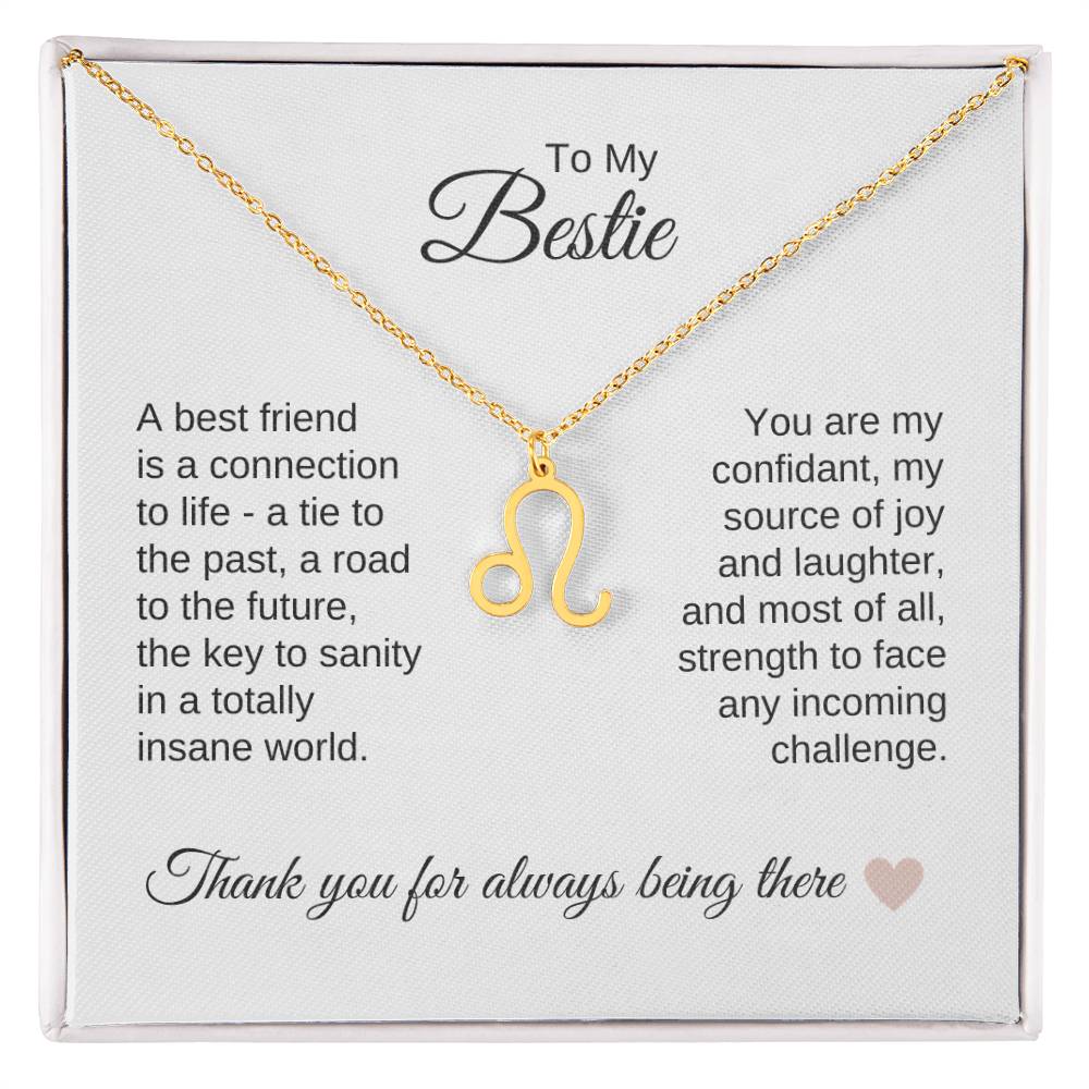 Best BFF Presents Friends are the Best Gifts Zodiac Sign Necklace - MKT Custom Jewelry