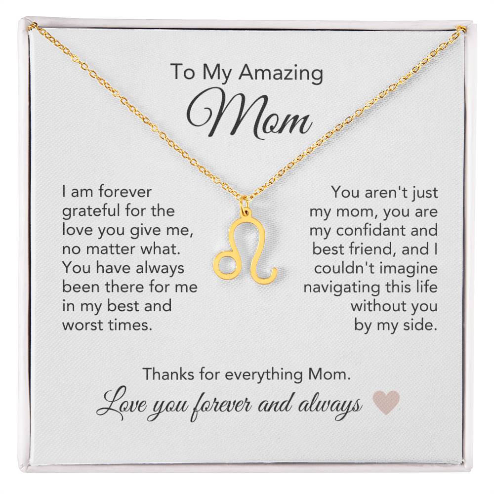 Mom Necklace for Mom Present Ideas for Mother Zodiac Necklace - MKT Custom Jewelry