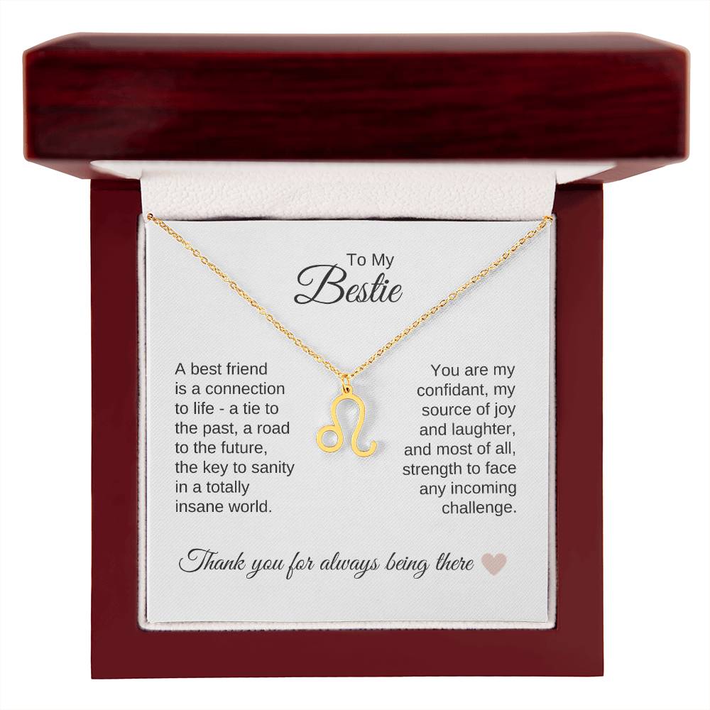 Best BFF Presents Friends are the Best Gifts Zodiac Sign Necklace - MKT Custom Jewelry