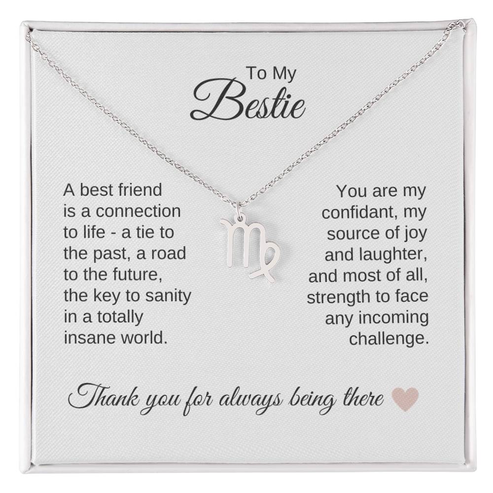 Best BFF Presents Friends are the Best Gifts Zodiac Sign Necklace - MKT Custom Jewelry