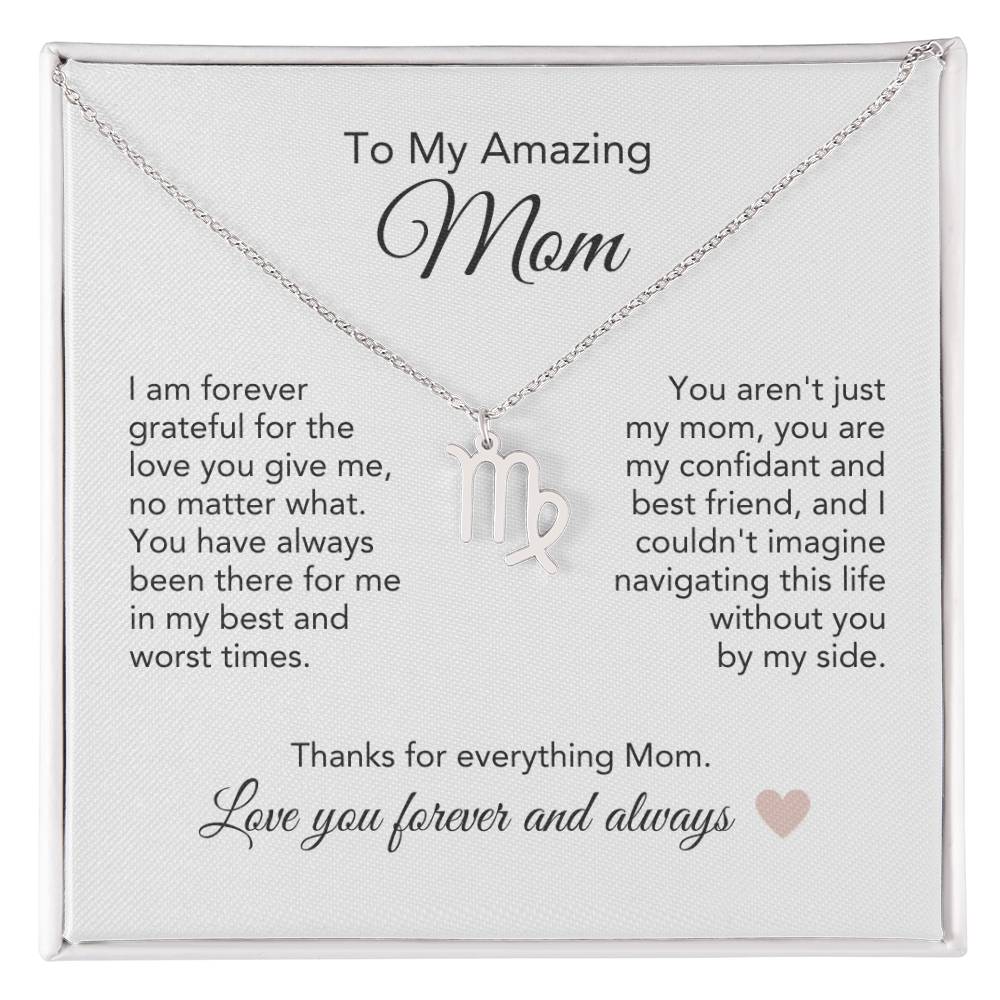 Mom Necklace for Mom Present Ideas for Mother Zodiac Necklace - MKT Custom Jewelry