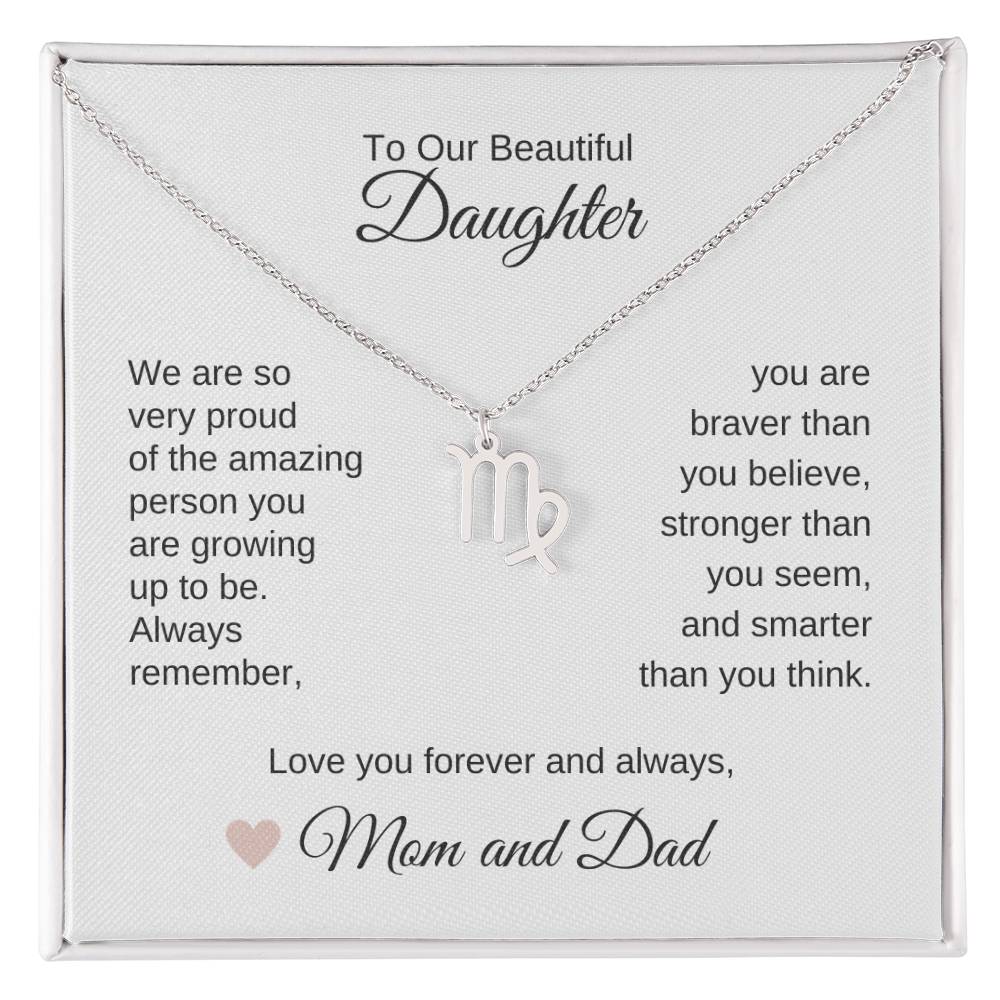 Daughter Necklace Present for Daughter Gifts for Daughter From Parents - MKT Custom Jewelry