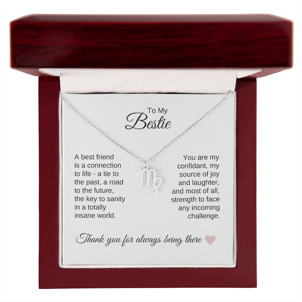 Best BFF Presents Friends are the Best Gifts Zodiac Sign Necklace - MKT Custom Jewelry