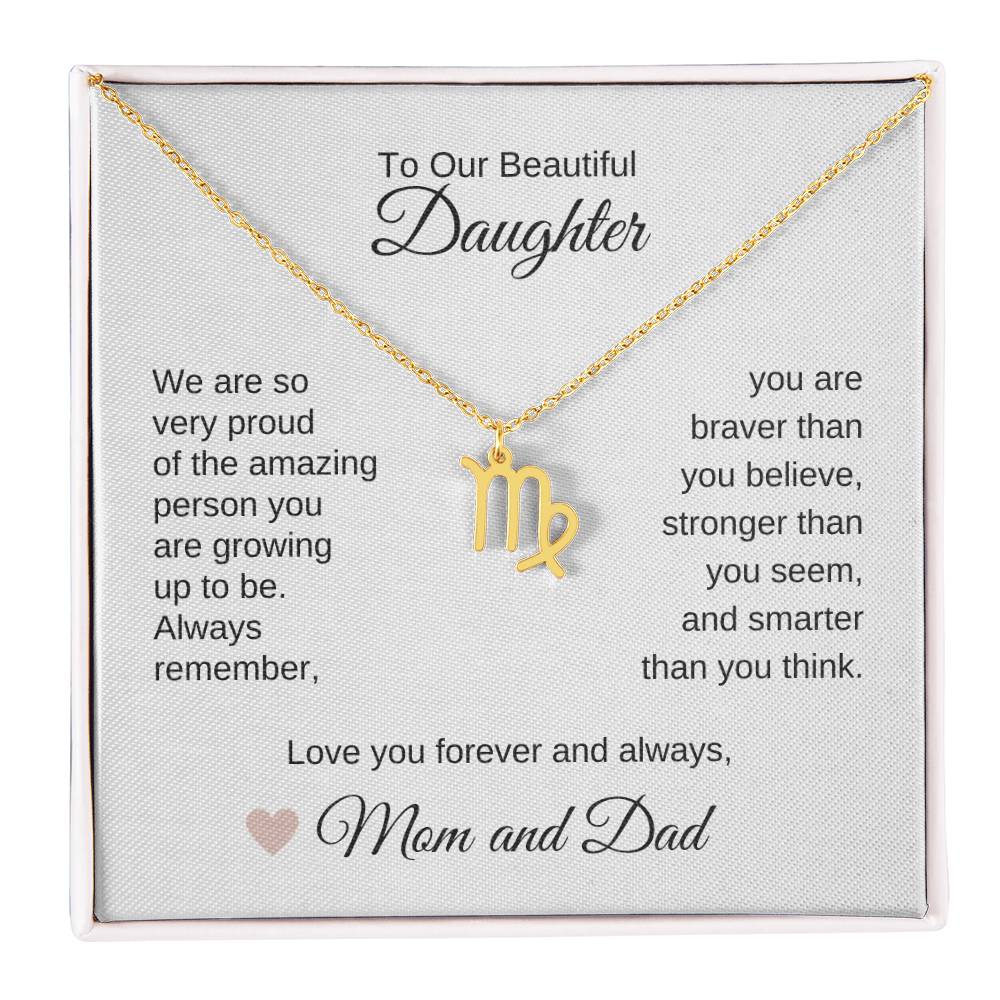Daughter Necklace Present for Daughter Gifts for Daughter From Parents - MKT Custom Jewelry