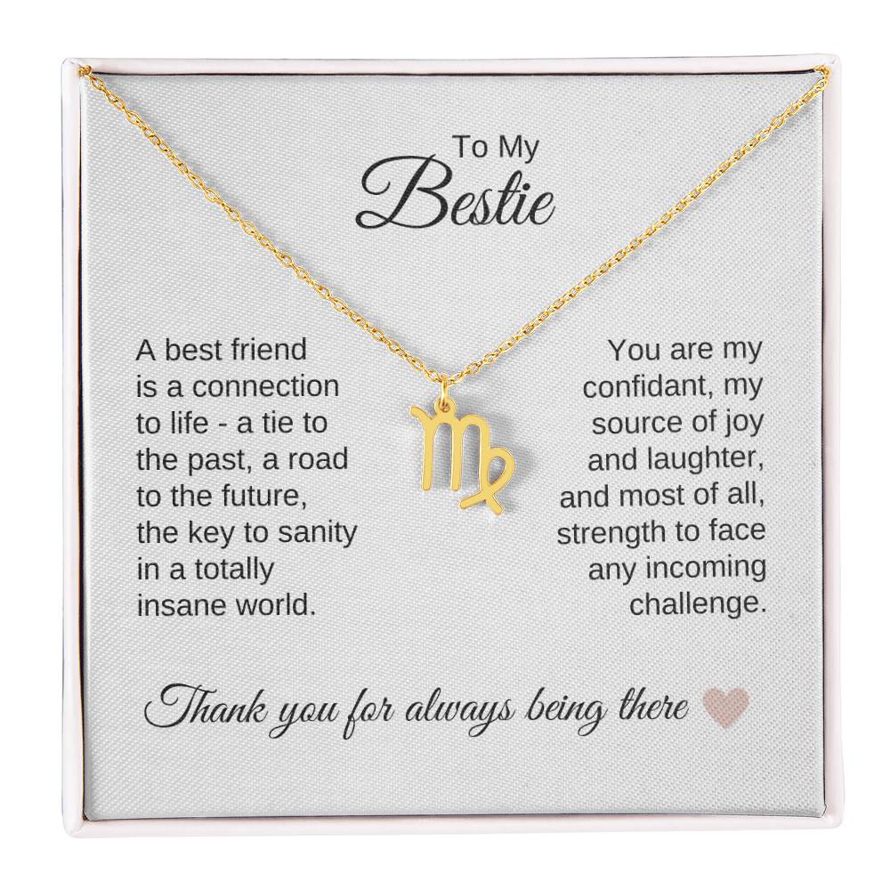 Best BFF Presents Friends are the Best Gifts Zodiac Sign Necklace - MKT Custom Jewelry