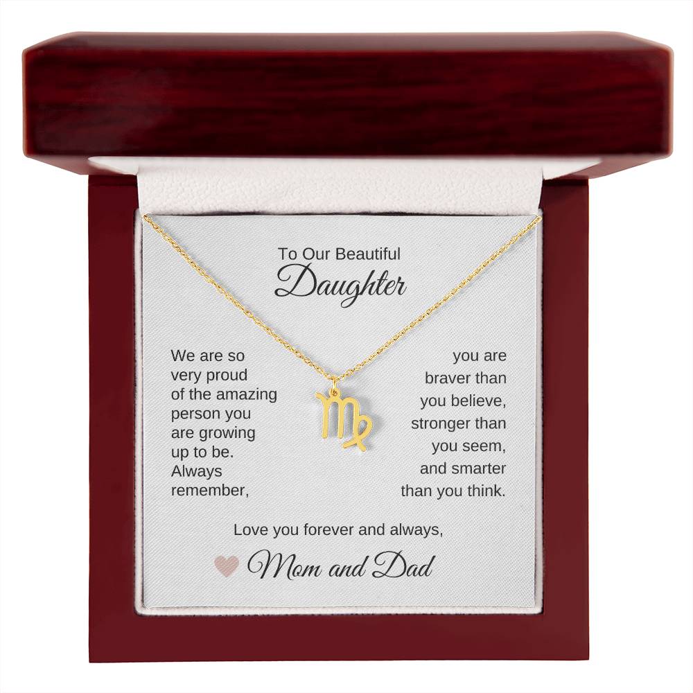 Daughter Necklace Present for Daughter Gifts for Daughter From Parents - MKT Custom Jewelry
