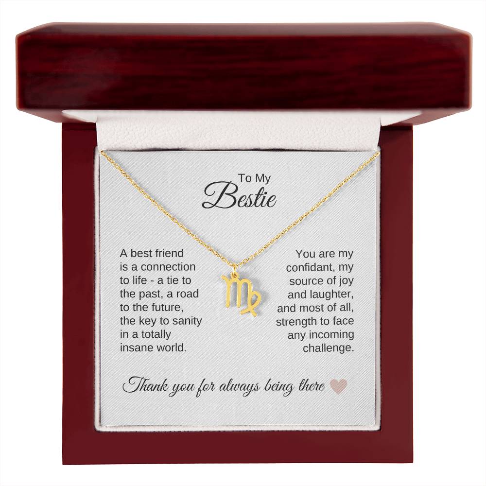 Best BFF Presents Friends are the Best Gifts Zodiac Sign Necklace - MKT Custom Jewelry