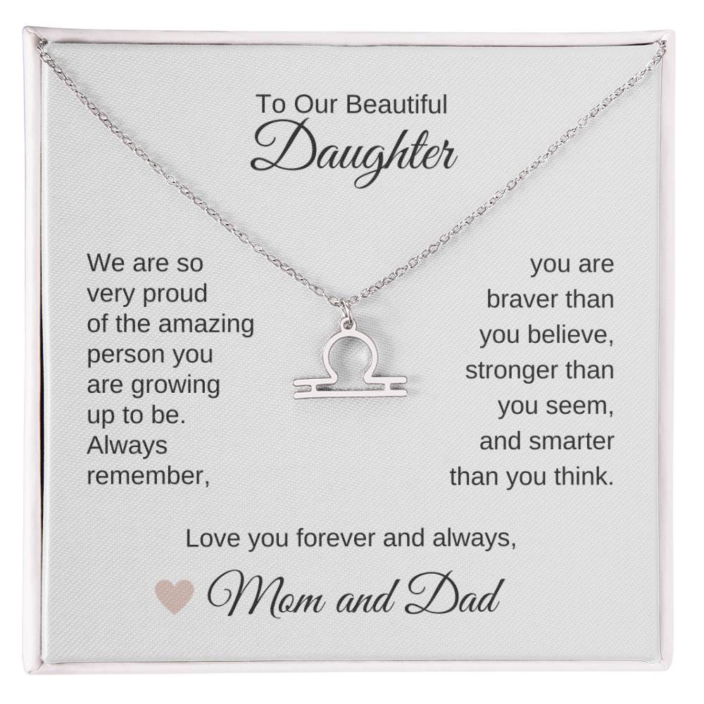 Daughter Necklace Present for Daughter Gifts for Daughter From Parents - MKT Custom Jewelry