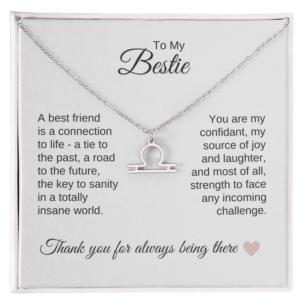 Best BFF Presents Friends are the Best Gifts Zodiac Sign Necklace - MKT Custom Jewelry