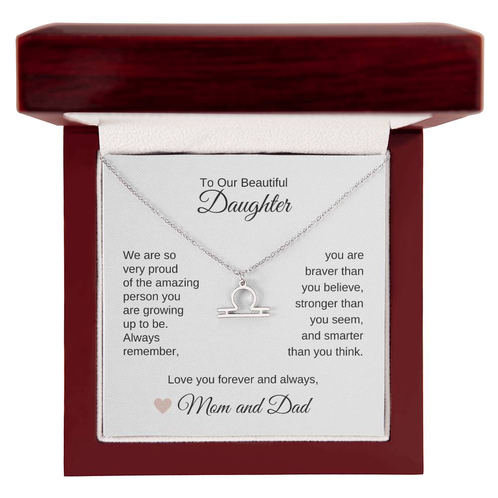 Daughter Necklace Present for Daughter Gifts for Daughter From Parents - MKT Custom Jewelry