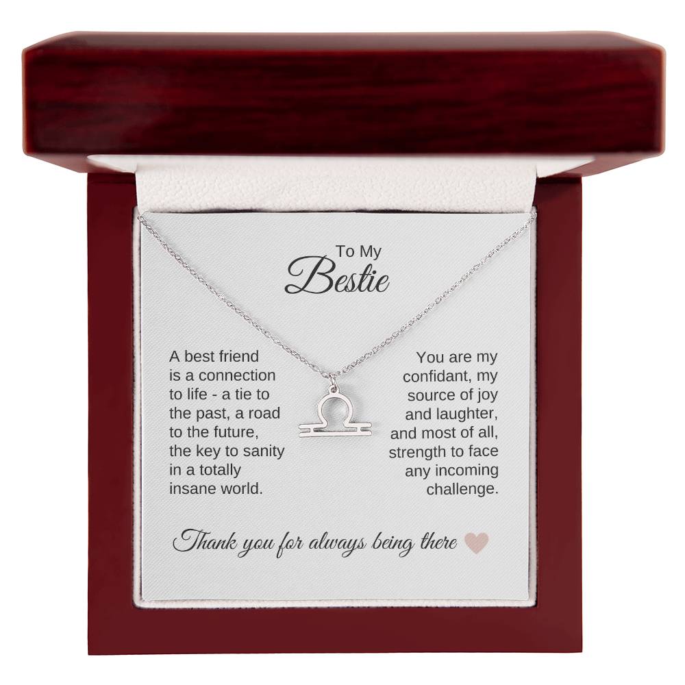 Best BFF Presents Friends are the Best Gifts Zodiac Sign Necklace - MKT Custom Jewelry