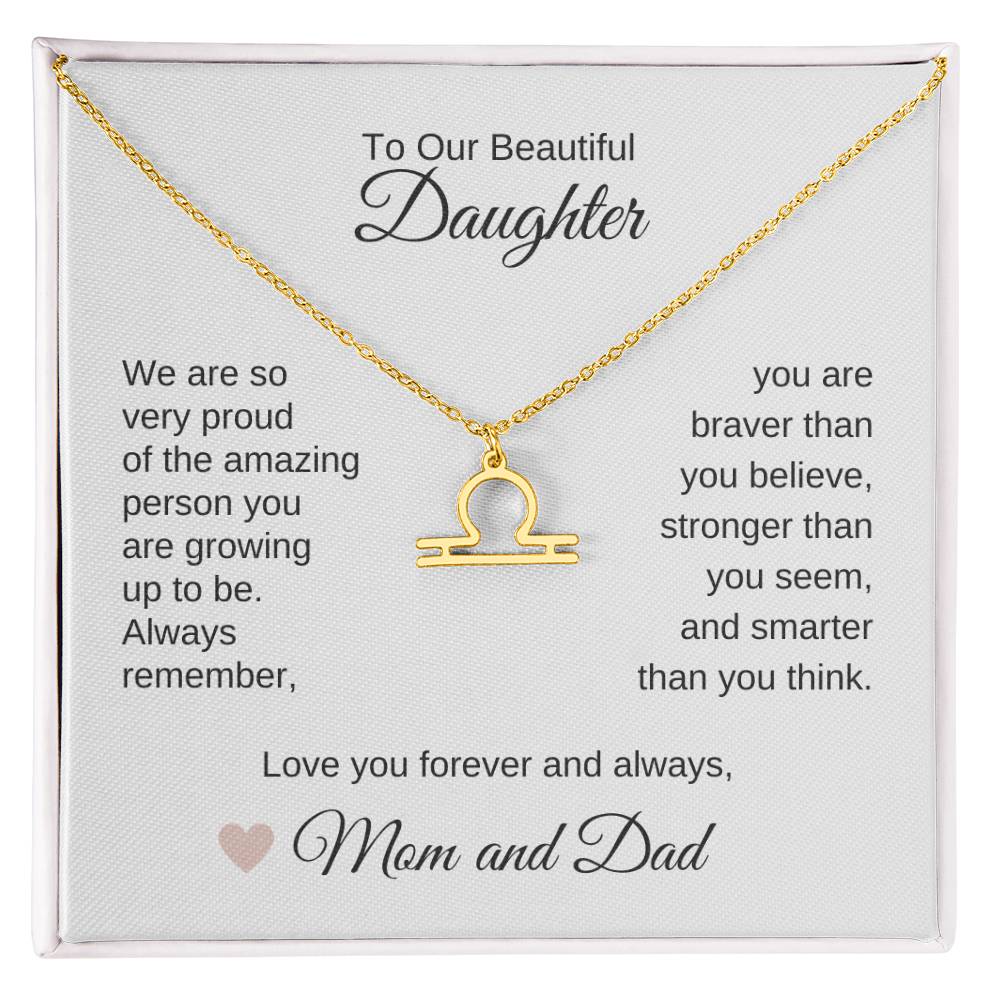 Daughter Necklace Present for Daughter Gifts for Daughter From Parents - MKT Custom Jewelry