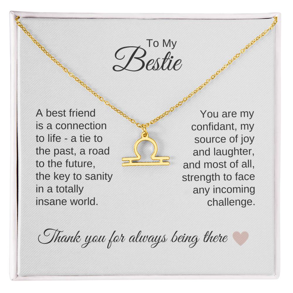 Best BFF Presents Friends are the Best Gifts Zodiac Sign Necklace - MKT Custom Jewelry