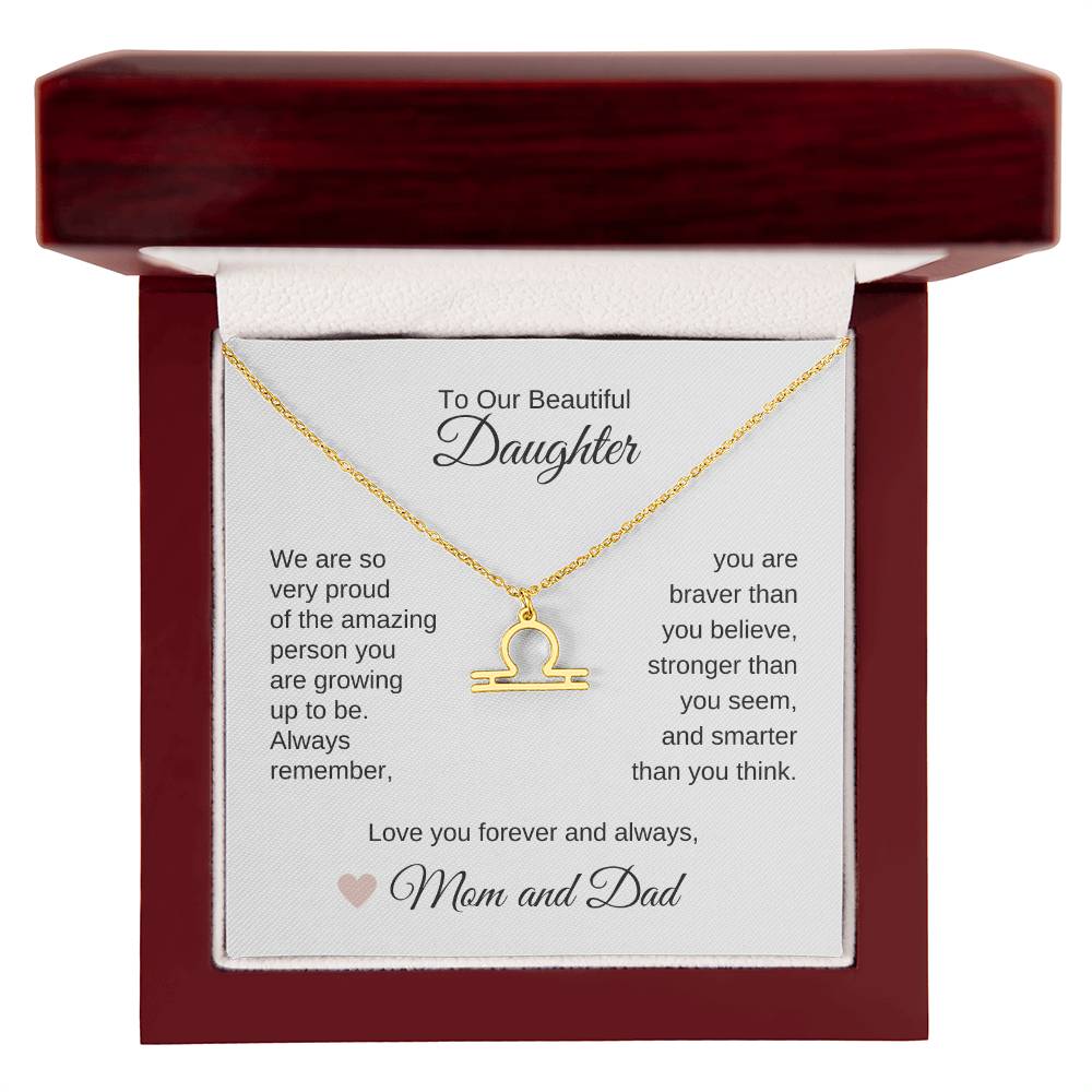 Daughter Necklace Present for Daughter Gifts for Daughter From Parents - MKT Custom Jewelry