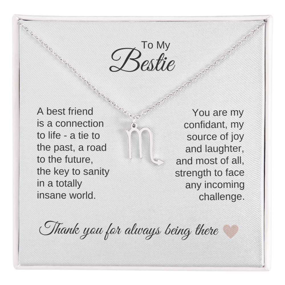 Best BFF Presents Friends are the Best Gifts Zodiac Sign Necklace - MKT Custom Jewelry