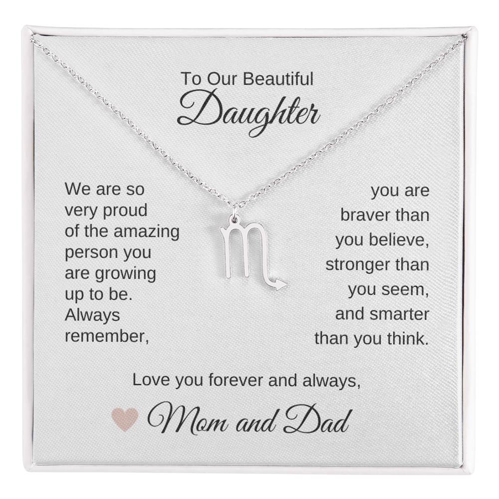 Daughter Necklace Present for Daughter Gifts for Daughter From Parents - MKT Custom Jewelry