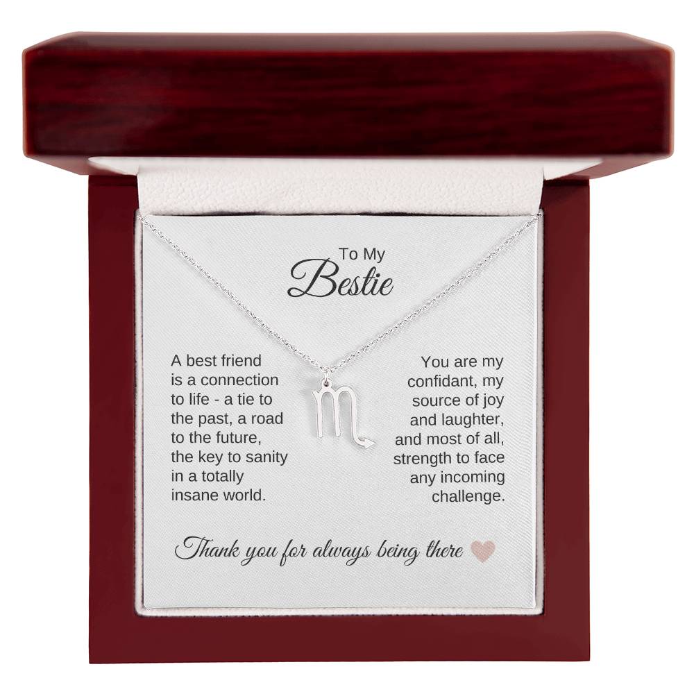 Best BFF Presents Friends are the Best Gifts Zodiac Sign Necklace - MKT Custom Jewelry