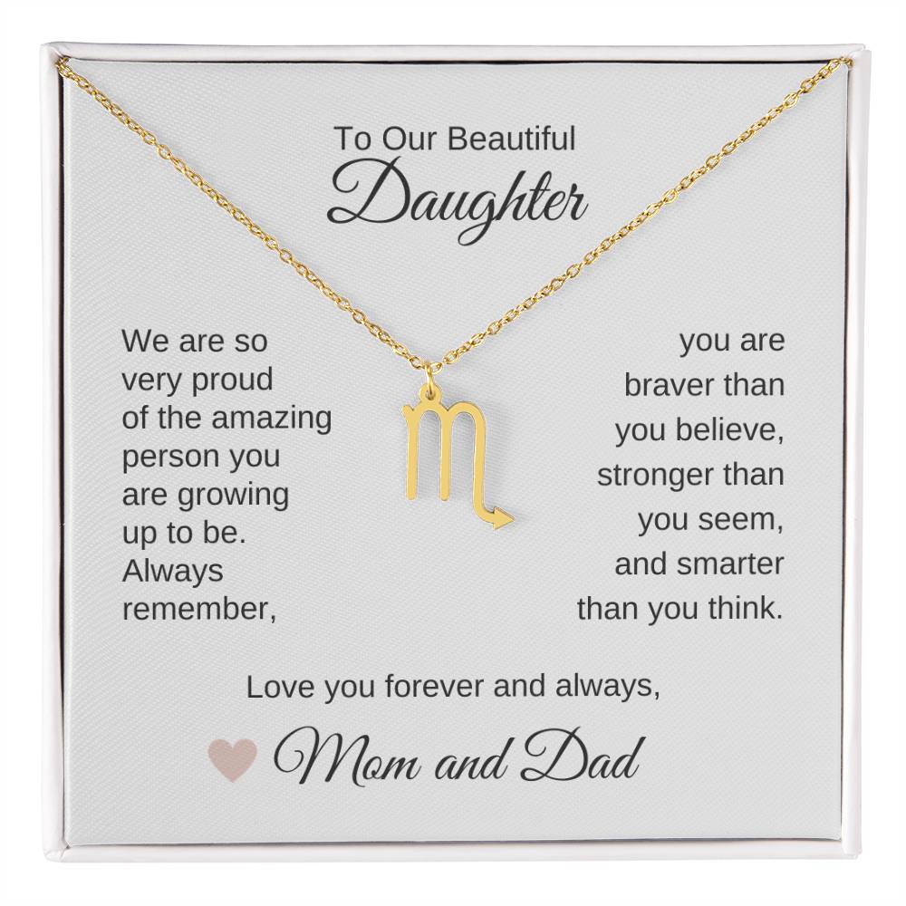 Daughter Necklace Present for Daughter Gifts for Daughter From Parents - MKT Custom Jewelry