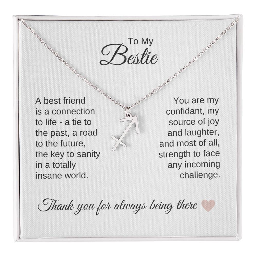 Best BFF Presents Friends are the Best Gifts Zodiac Sign Necklace - MKT Custom Jewelry