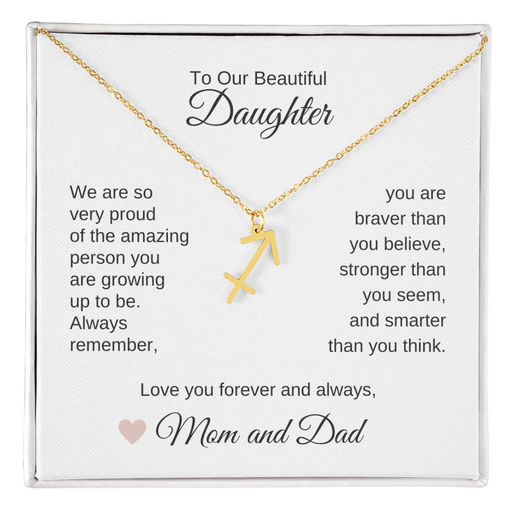Daughter Necklace Present for Daughter Gifts for Daughter From Parents - MKT Custom Jewelry