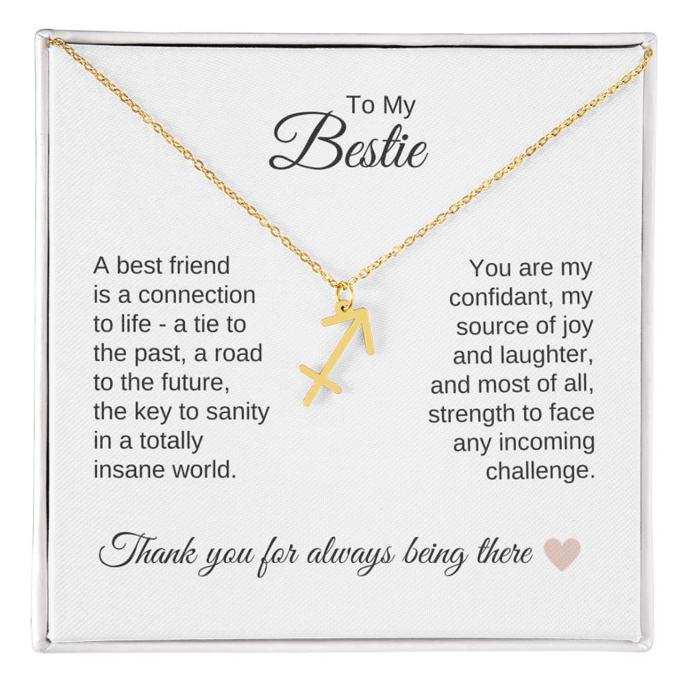 Best BFF Presents Friends are the Best Gifts Zodiac Sign Necklace - MKT Custom Jewelry
