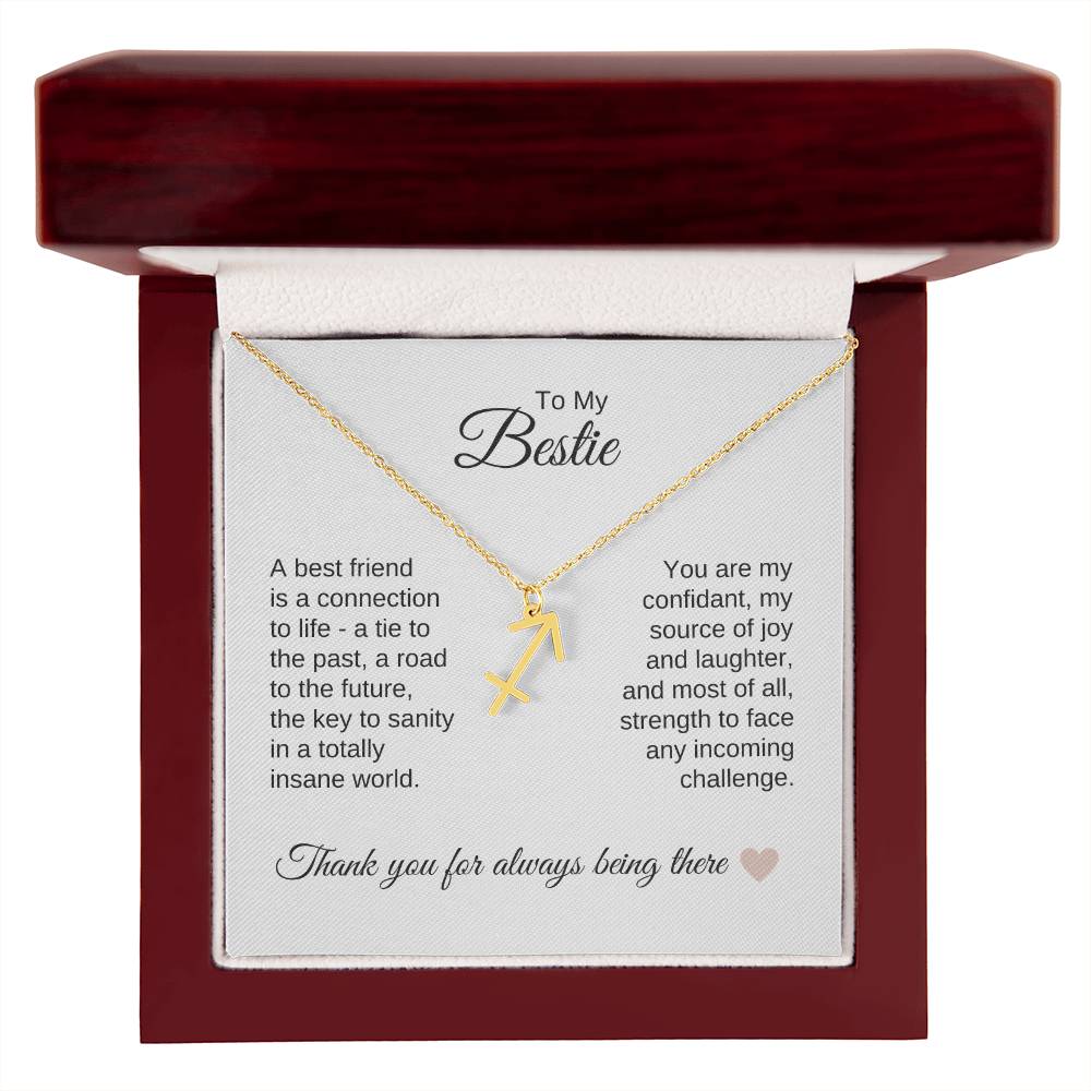 Best BFF Presents Friends are the Best Gifts Zodiac Sign Necklace - MKT Custom Jewelry