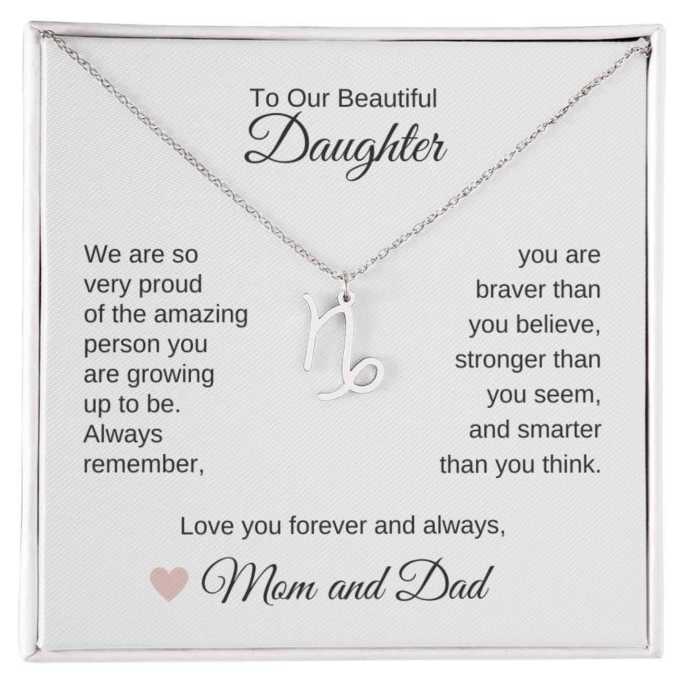 Daughter Necklace Present for Daughter Gifts for Daughter From Parents - MKT Custom Jewelry