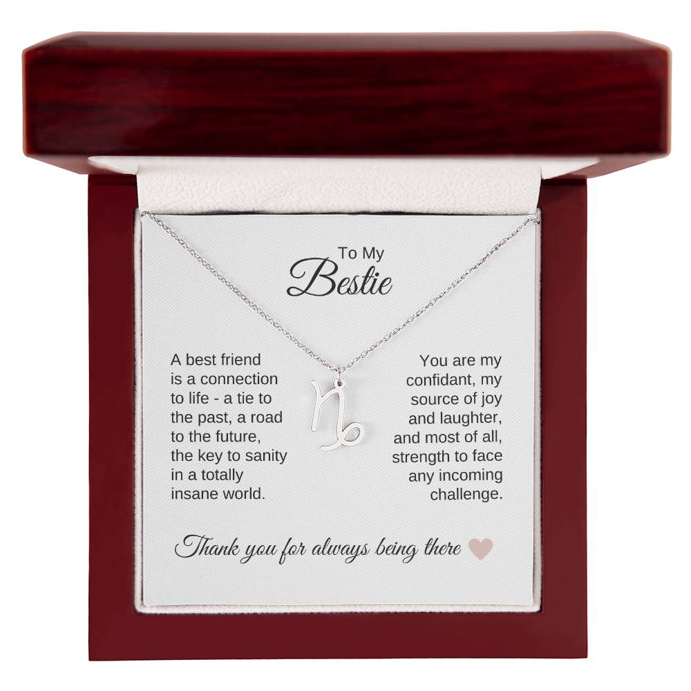 Best BFF Presents Friends are the Best Gifts Zodiac Sign Necklace - MKT Custom Jewelry