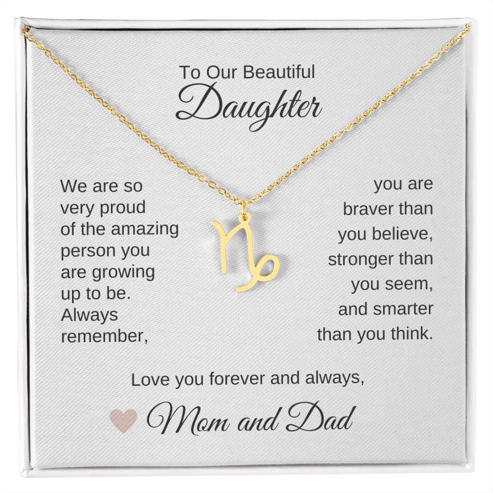 Daughter Necklace Present for Daughter Gifts for Daughter From Parents - MKT Custom Jewelry