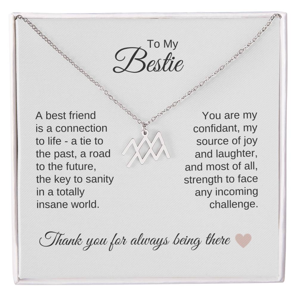 Best BFF Presents Friends are the Best Gifts Zodiac Sign Necklace - MKT Custom Jewelry