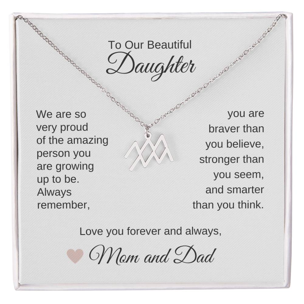 Daughter Necklace Present for Daughter Gifts for Daughter From Parents - MKT Custom Jewelry