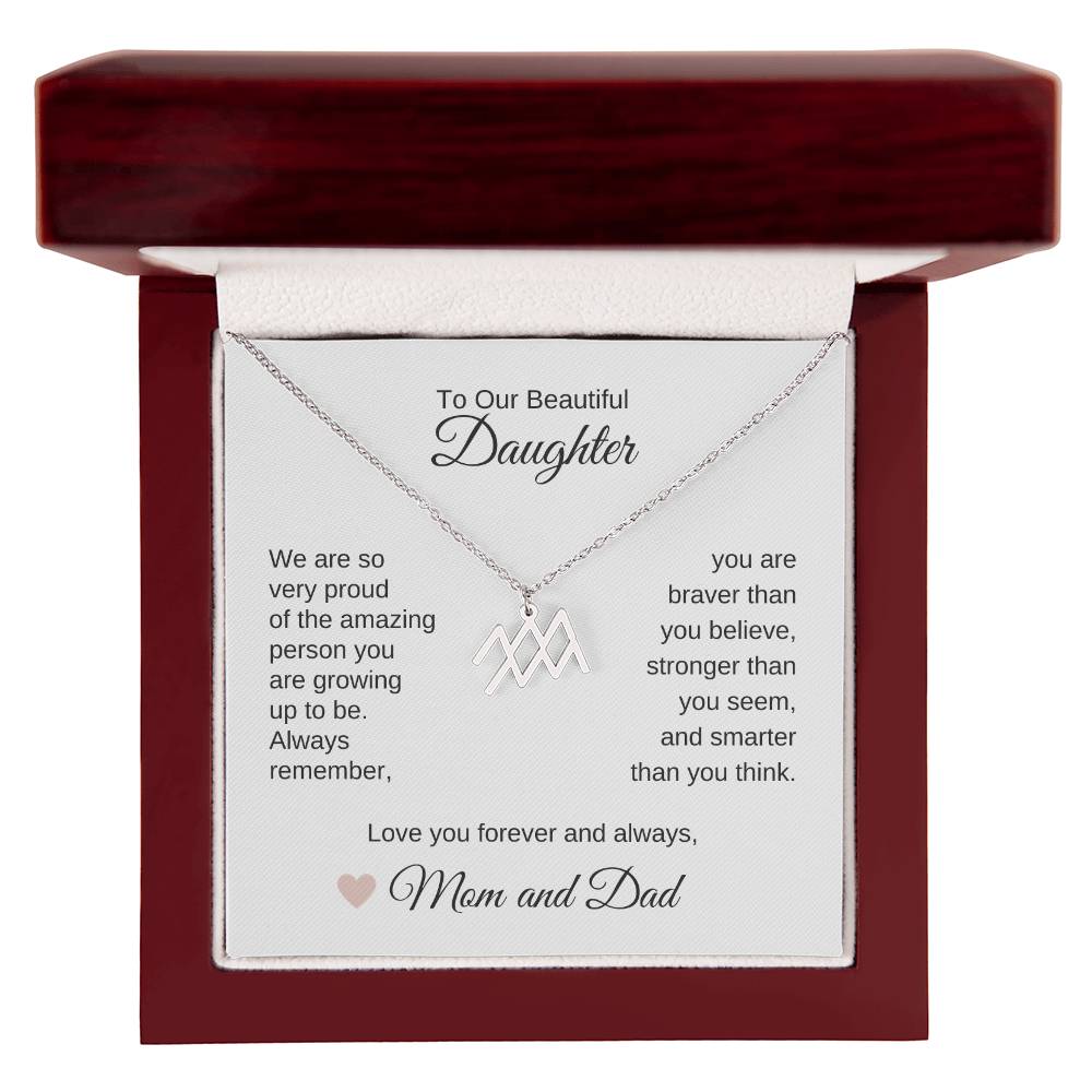 Daughter Necklace Present for Daughter Gifts for Daughter From Parents - MKT Custom Jewelry