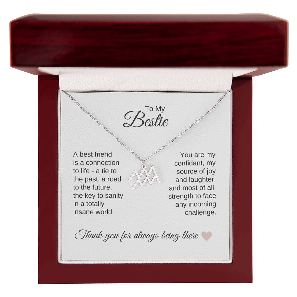 Best BFF Presents Friends are the Best Gifts Zodiac Sign Necklace - MKT Custom Jewelry
