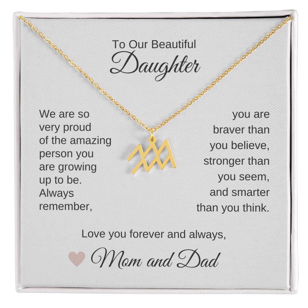 Daughter Necklace Present for Daughter Gifts for Daughter From Parents - MKT Custom Jewelry