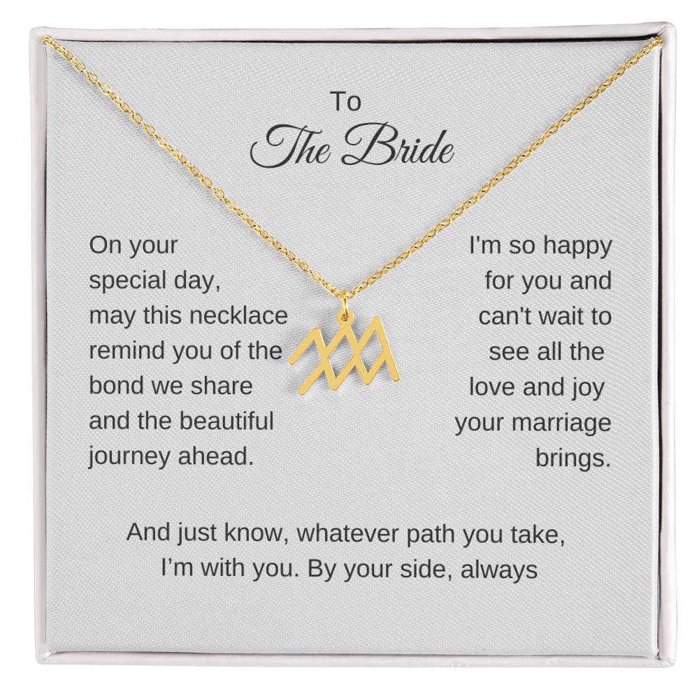 Gift for Best Friend Wedding, Zodiac Sign Necklace, Gift on Wedding for Friend