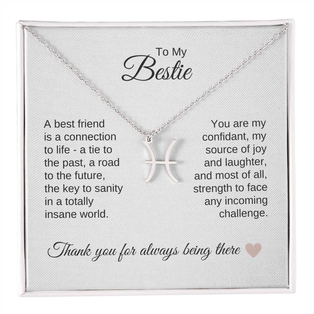 Best BFF Presents Friends are the Best Gifts Zodiac Sign Necklace - MKT Custom Jewelry