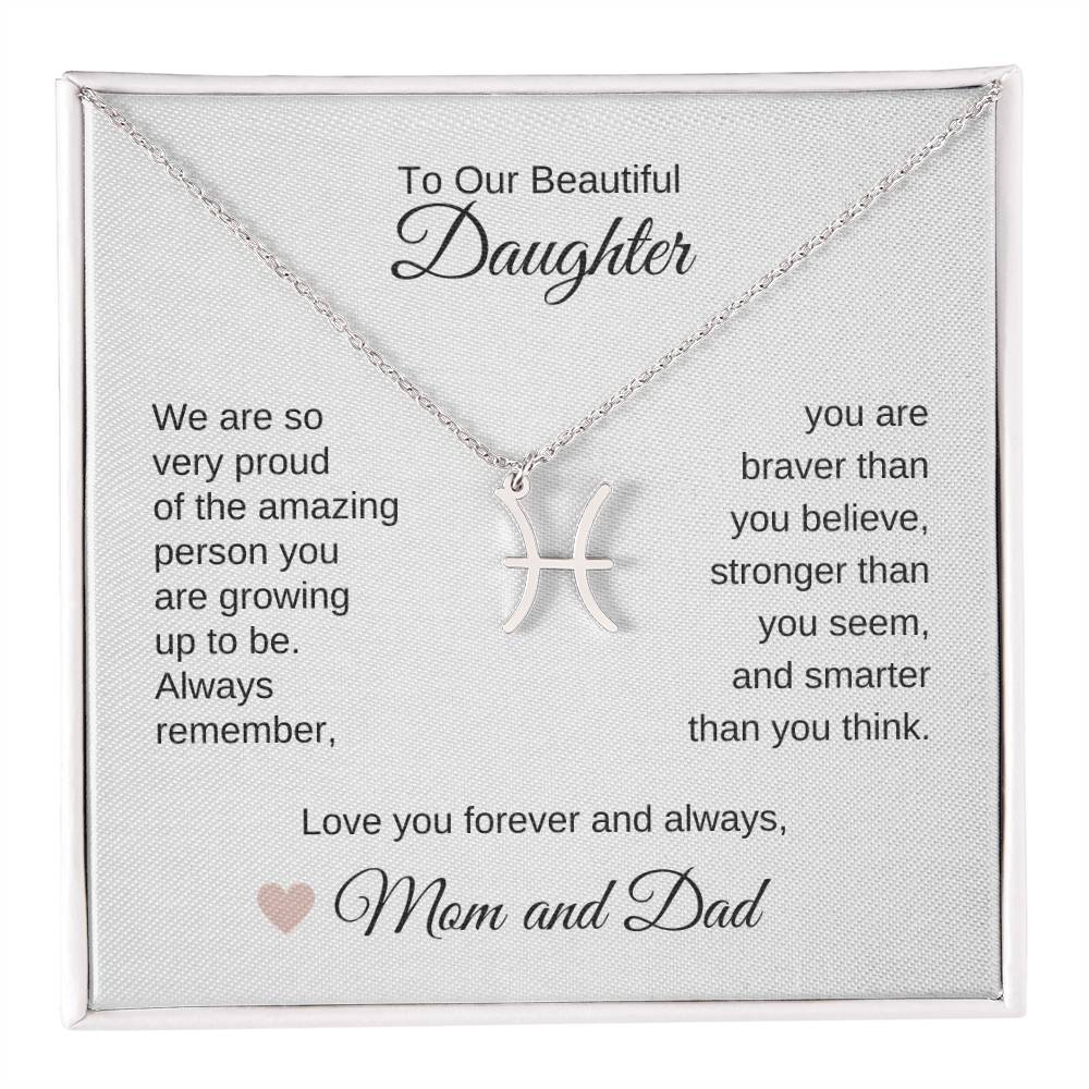 Daughter Necklace Present for Daughter Gifts for Daughter From Parents - MKT Custom Jewelry