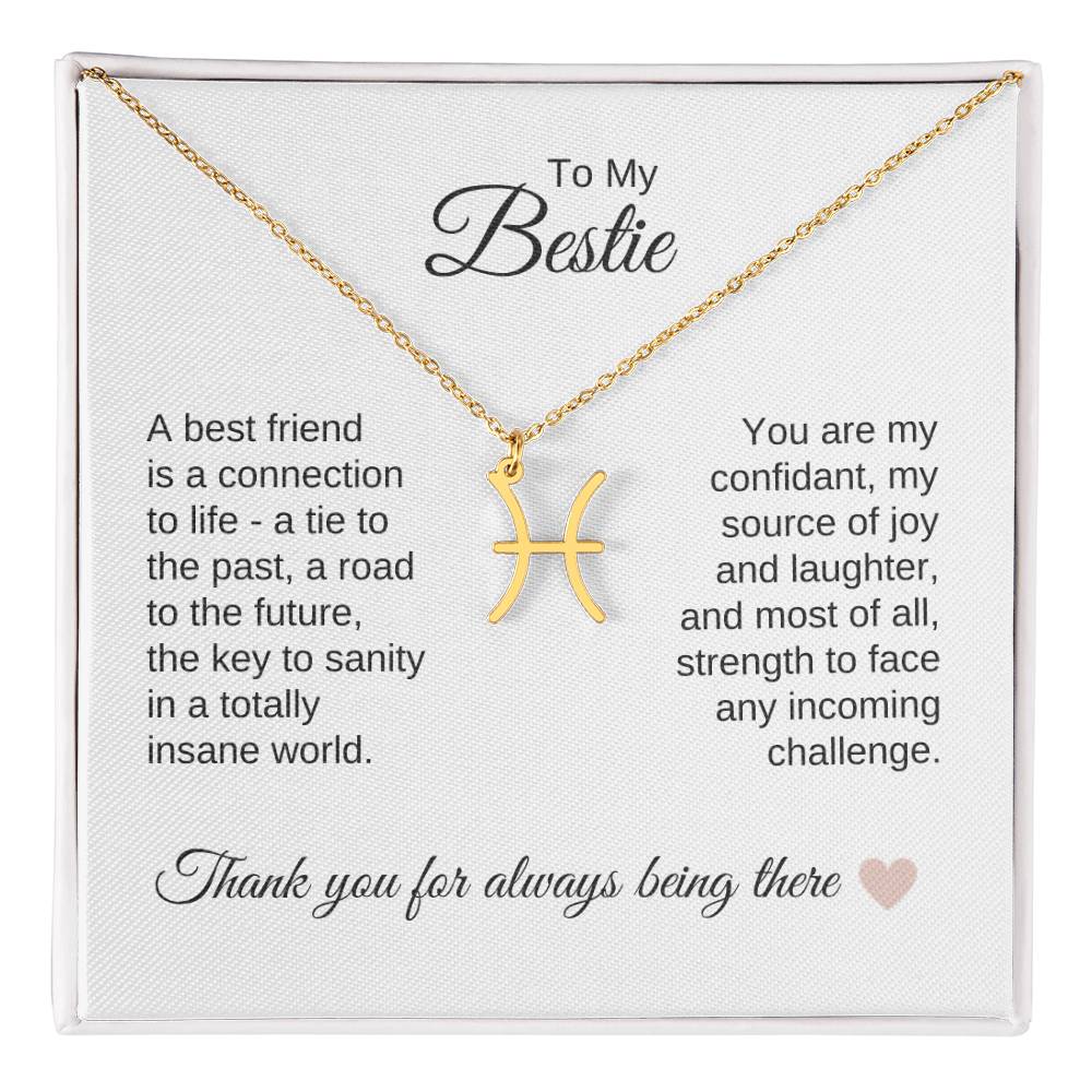 Best BFF Presents Friends are the Best Gifts Zodiac Sign Necklace - MKT Custom Jewelry