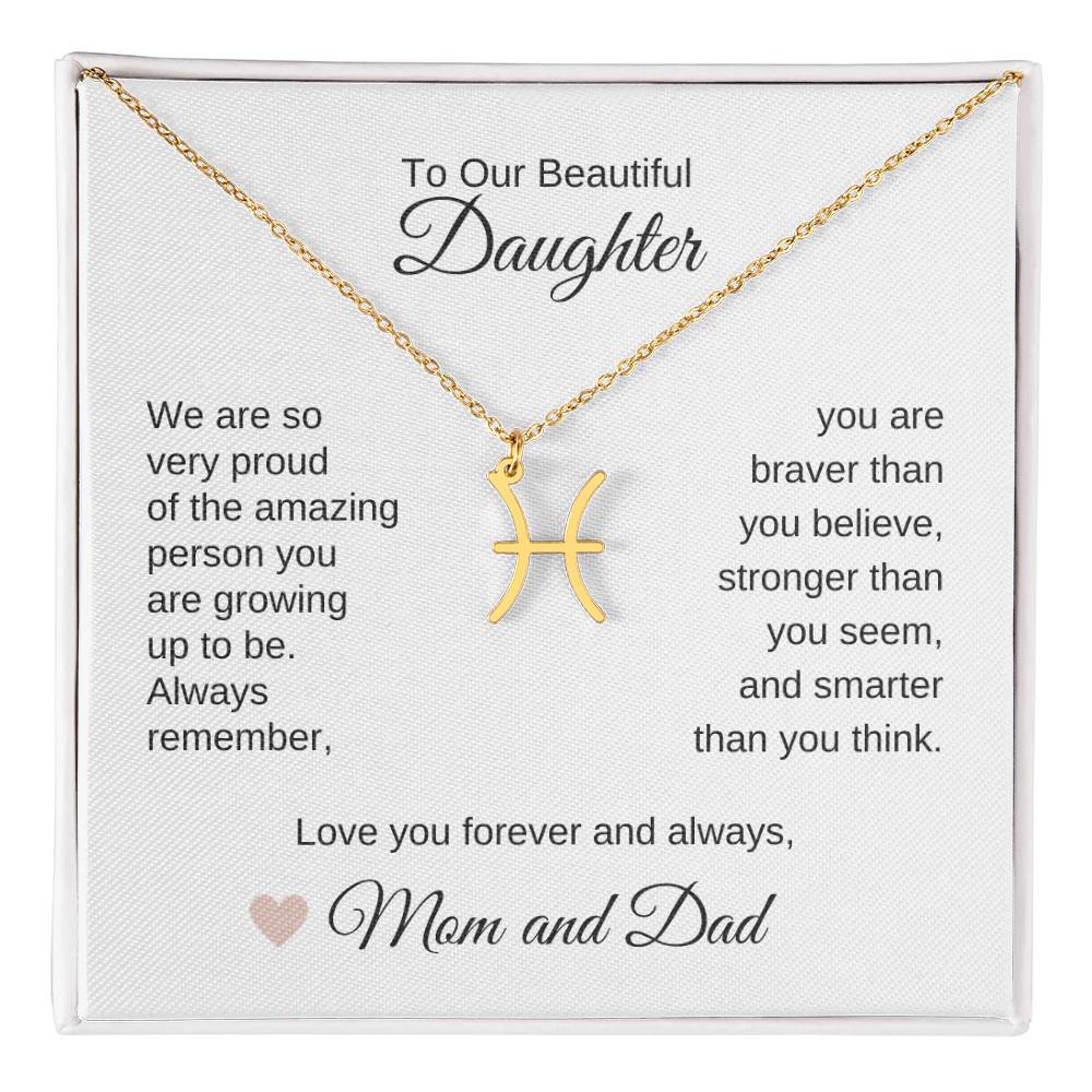 Daughter Necklace Present for Daughter Gifts for Daughter From Parents - MKT Custom Jewelry