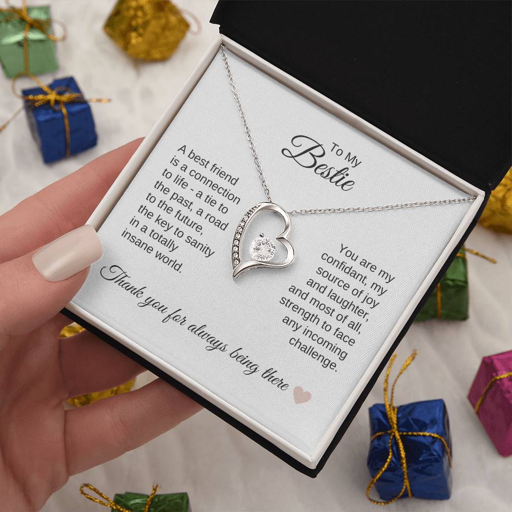 Best BFF Presents Friends are the Best Gifts Gold Heart Necklace - MKT Custom Jewelry
