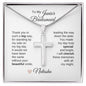 Junior Bridesmaid Gifts Wedding Bridal Party Gifts Cross Necklace - MKT Custom Jewelry