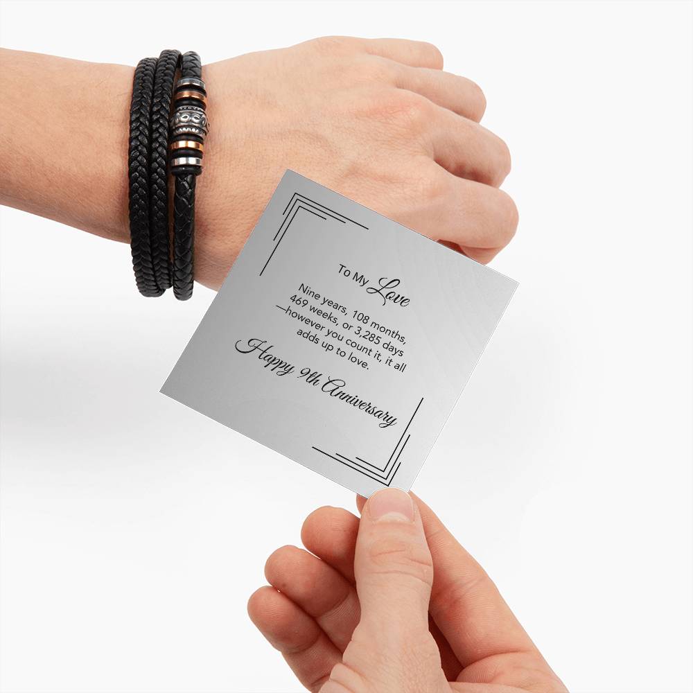 9 Years Anniversary Gift for Him Nine Year Anniversary Gift - MKT Custom Jewelry