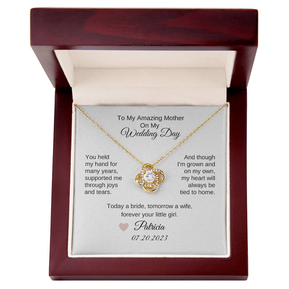 Mother of the Bride Gift from Daughter Wedding Planning to my Mother on my Wedding Day Necklace Gift - MKTCustomDesigns