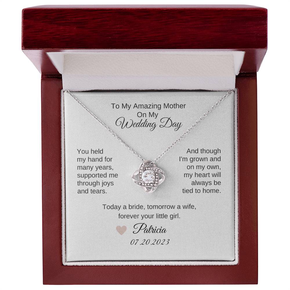 Mother of the Bride Gift from Daughter Wedding Planning to my Mother on my Wedding Day Necklace Gift - MKTCustomDesigns